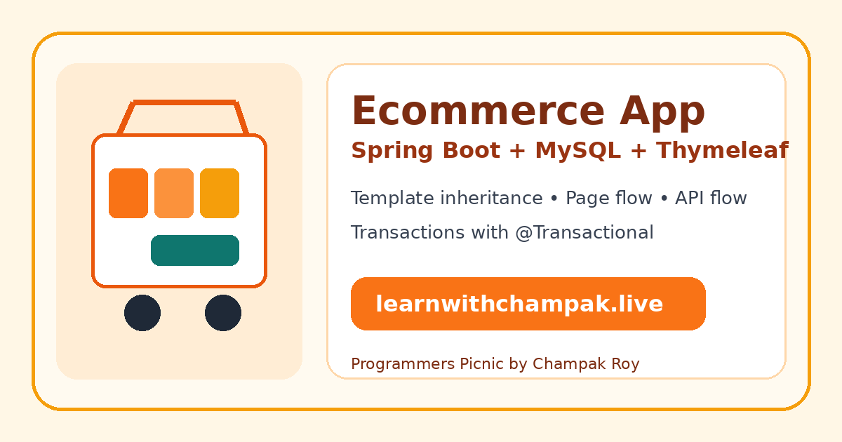 Spring Boot Ecommerce App SEO Image